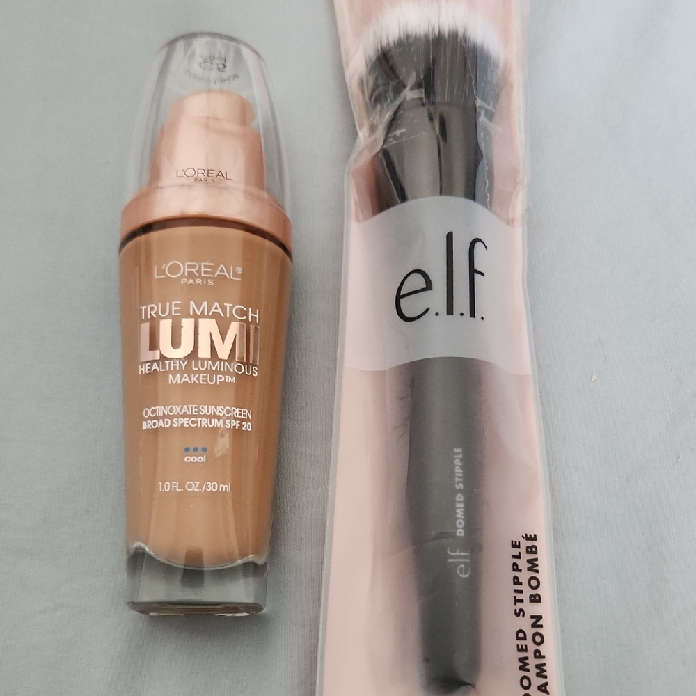 L'Oreal True Match Lumi Foundation C5 COOL 1 oz +Free ELF brush